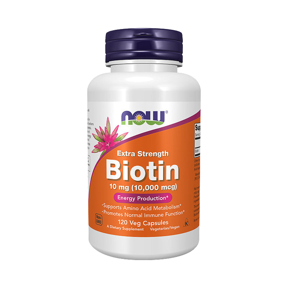 NOW Supplements, Biotin 1,000 mcg, Amino Acid Metabolism*, Energy Production*, 100 Capsules