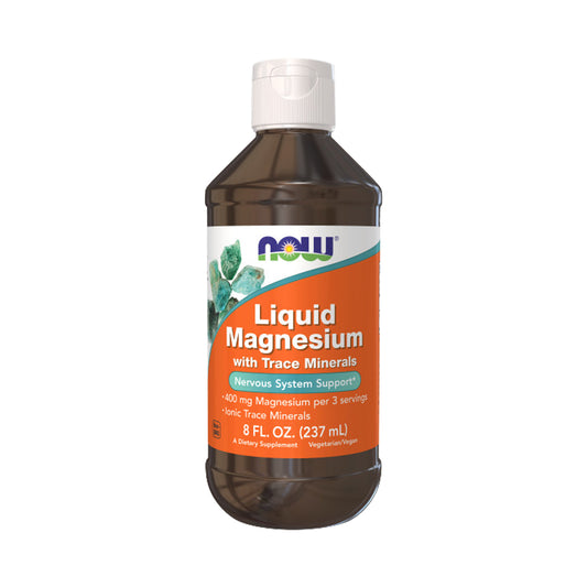 NOW Supplements, Liquid Magnesium with Trace Mineral, Nervous System Support*, 8-Ounce (237 ml)