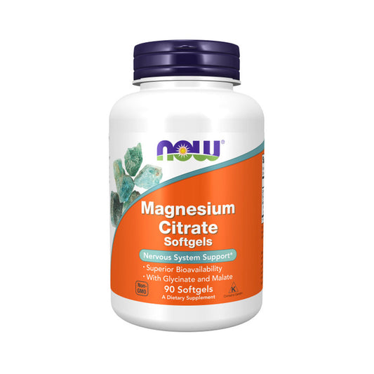 NOW Supplements, Magnesium Citrate, With Glycinate & Malate, Nervous System Support*, 90 Softgels