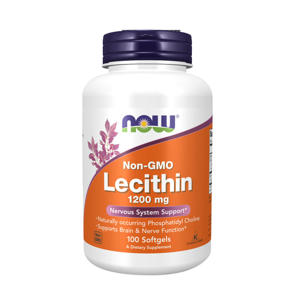 NOW Supplements, Lecithin 1200 mg with naturally occurring Phosphatidyl Choline, 100 Softgels