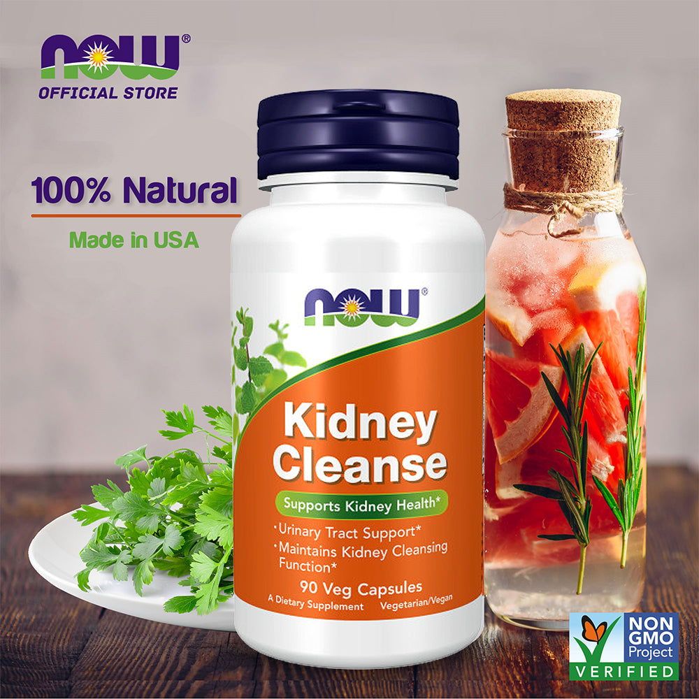 NOW Supplements, Kidney Cleanse with Uva Ursi, Parsley Seed, Fennel, and Horsetail, 90 Veg Capsules