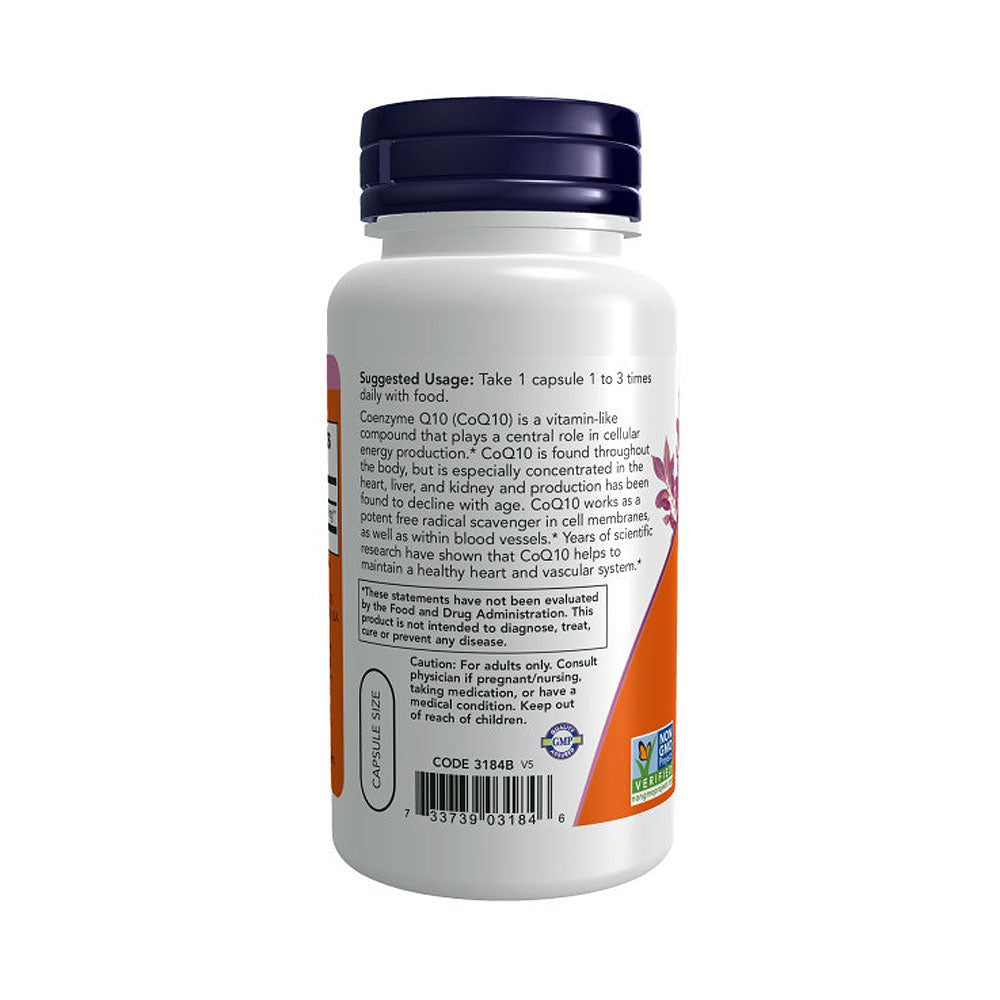 NOW Supplements, CoQ10 30 mg, Pharmaceutical Grade, All-Trans Form produced by Fermentation, 60 Veg Capsules