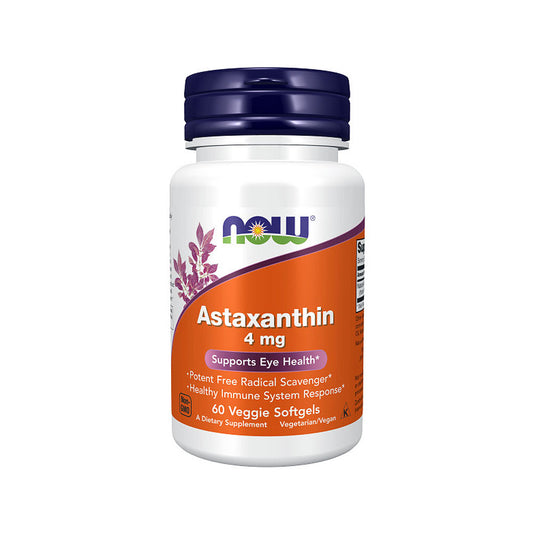 NOW Supplements, Astaxanthin 4 mg, features Zanthin, Supports Eye Health*, 60 Veg Softgels