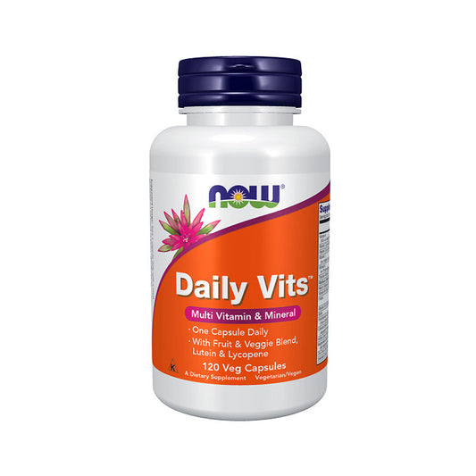 NOW Supplements, Daily Vits™ with Fruit & Veggie Blend, Lutein and Lycopene, 120 Veg Capsules