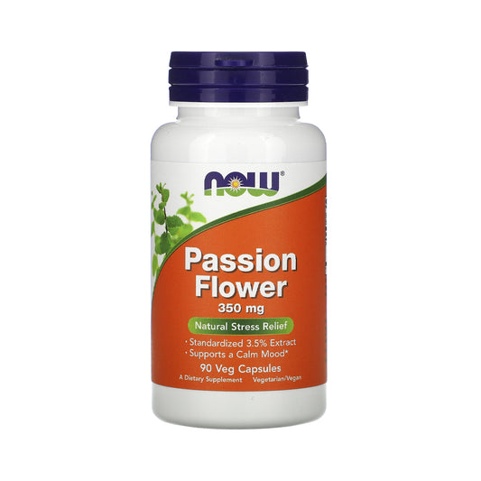 NOW FOODS Supplements, Passion Flower (Passiflora incarnata) 350 mg, 90 Veg Capsules
