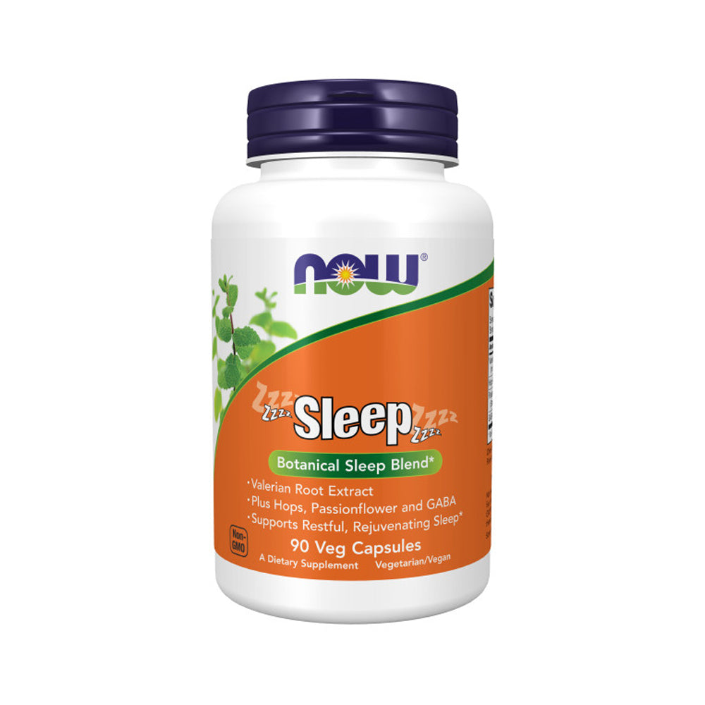 NOW Supplements, Sleep with Valerian Root Extract Plus Hops, Passionflower and GABA, Botanical Sleep Blend, 90 Veg Capsules