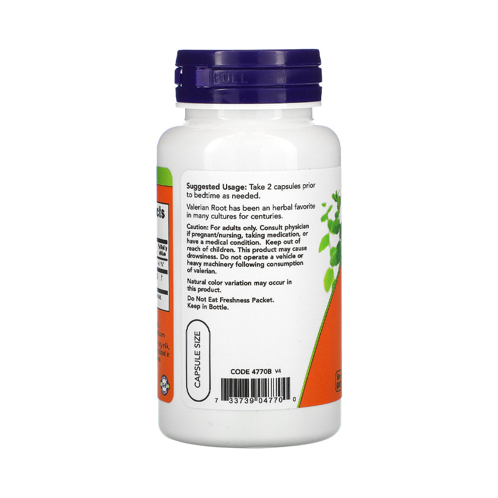 NOW FOODS Supplements, Valerian Root (Valeriana officinalis) 500 mg, Herbal Supplement, 100 Veg Capsules