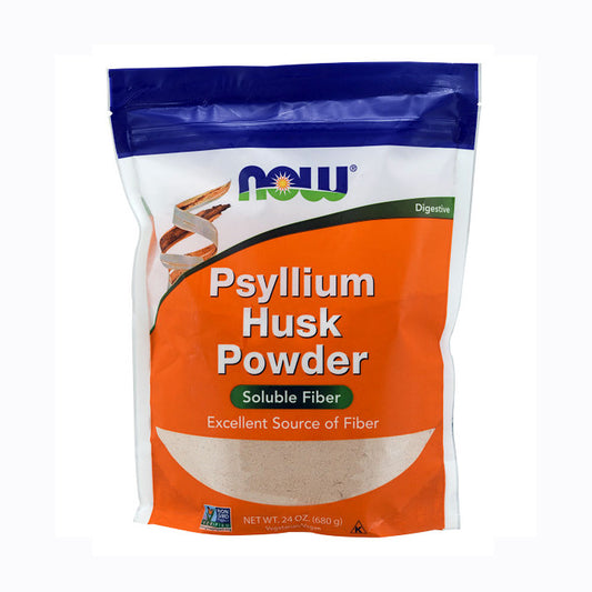 NOW Supplements, Psyllium Husk Powder, Non-GMO Project Verified, Soluble Fiber, 24-Ounce (680 g)