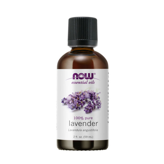 NOW Essential Oils, Lavender Oil, Soothing Aromatherapy Scent, Steam Distilled, 100% Pure, Vegan, Child Resistant Cap, 2-Ounce (59ml)