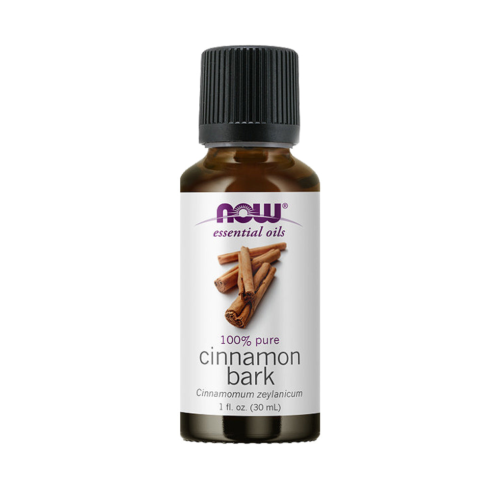 NOW Essential Oils, Cinnamon Bark Oil, Warming Aromatherapy Scent, Steam Distilled, 100% Pure, Vegan, Child Resistant Cap, 1-Ounce (30ml)
