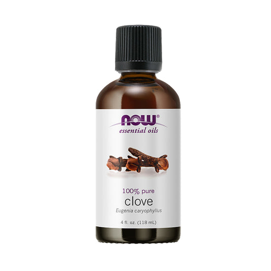 NOW Essential Oils, Clove Oil, Balancing Aromatherapy Scent, Steam Distilled, 100% Pure, Vegan, Child Resistant Cap, 4-Ounce (118 ml)