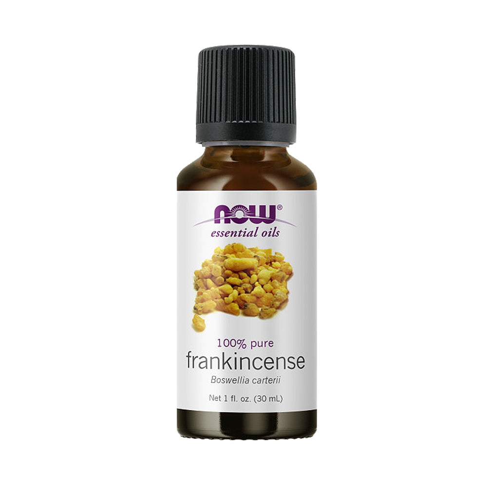 NOW Essential Oils, Frankincense Oil, Centering Aromatherapy Scent, Steam Distilled, 100% Pure, Vegan, Child Resistant Cap, 1-Ounce (30 ml)