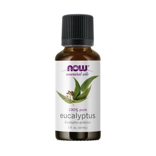 NOW FOODS Essential Oils, Eucalyptus Oil, Clarifying Aromatherapy Scent, Steam Distilled, 100% Pure, Vegan, Child Resistant Cap, 1-Ounce(30 ml)
