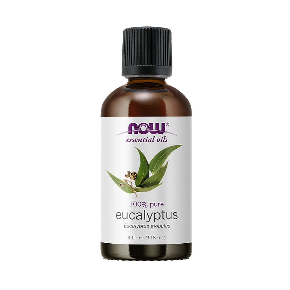 NOW Essential Oils, Eucalyptus Oil, Clarifying Aromatherapy Scent, Steam Distilled, 100% Pure, Vegan, Child Resistant Cap, 4-Ounce (118 ml)