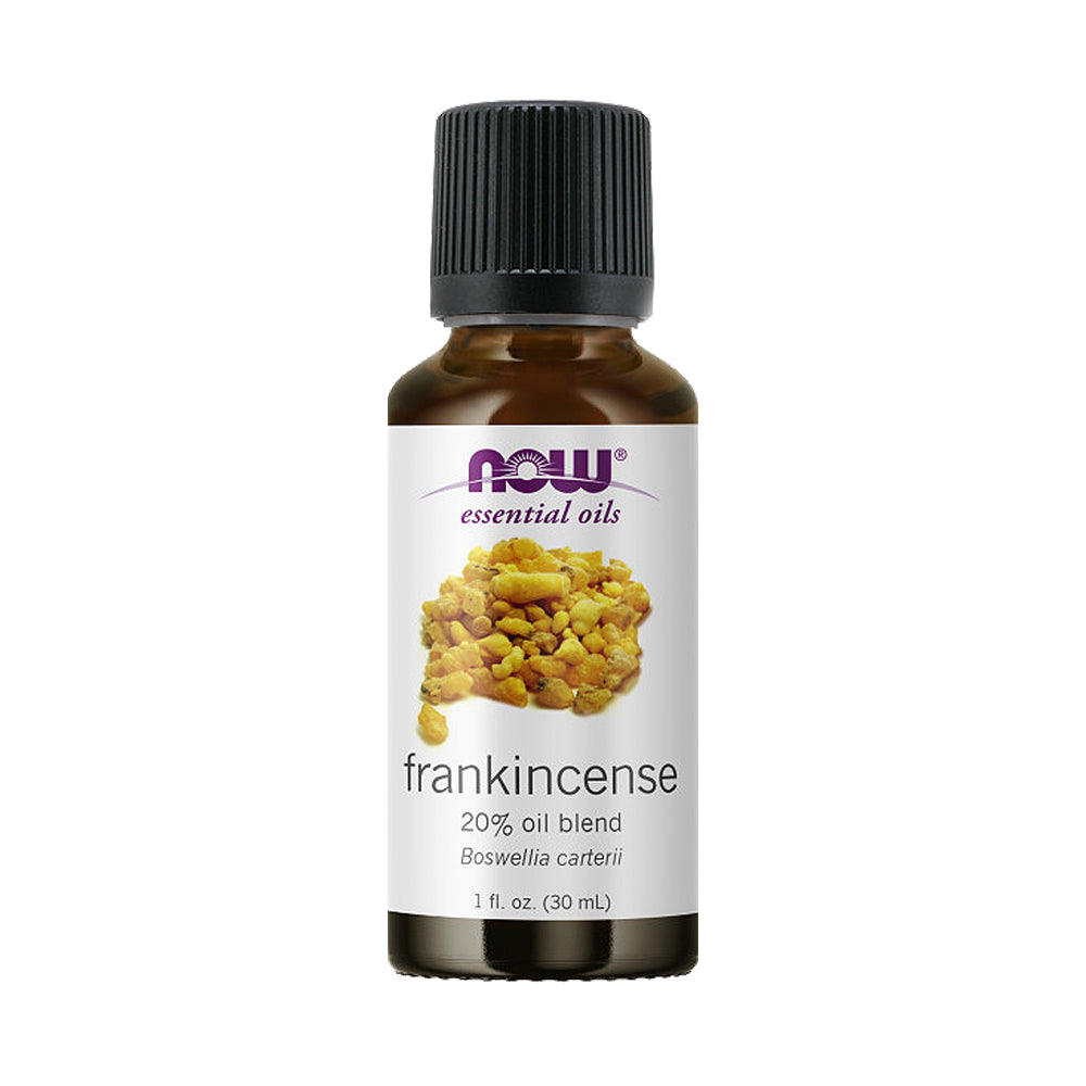 NOW Foods Frankincense Oil Blend, 20% Blend of Pure Frankincense Oil in Pure Jojoba Oil, Centering Aromatherapy Scent,1-Ounce (30ml) - Bloom Concept Malaysia