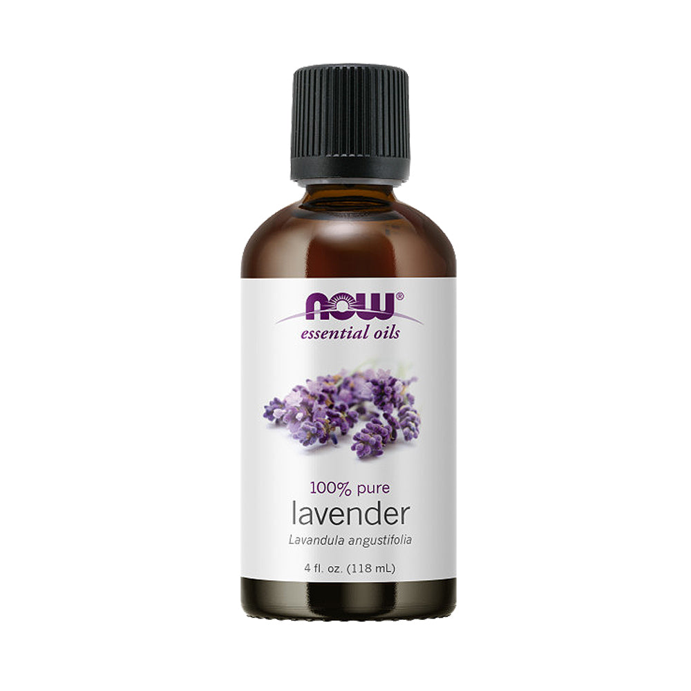 NOW Essential Oils, Lavender Oil, Soothing Aromatherapy Scent, Steam Distilled, 100% Pure, Vegan, 4-Ounce (118 ml)