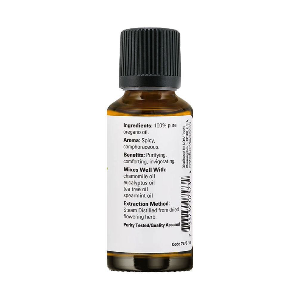NOW Essential Oils, Oregano Oil, Comforting Aromatherapy Scent, Steam Distilled, 1-Ounce (30ml)