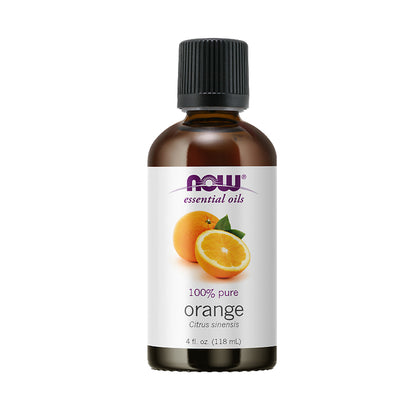 NOW FOODS Essential Oils, Orange Oil, Uplifting Aromatherapy Scent, Cold Pressed, 100% Pure, Vegan, Child Resistant Cap, 4-Ounce (118ml) - Bloom Concept Malaysia