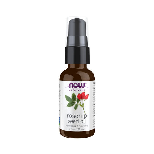 NOW Solutions, Rose Hip Seed Oil, 100% Pure, Nourishing and Renewing, For Facial Care, Vegan, 1-Ounce