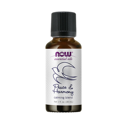 NOW Essential Oils, Peace & Harmony Oil Blend, Calming Aromatherapy Scent, Blend of Pure Essential Oils, Vegan, Child Resistant Cap, 1-Ounce (30ml)