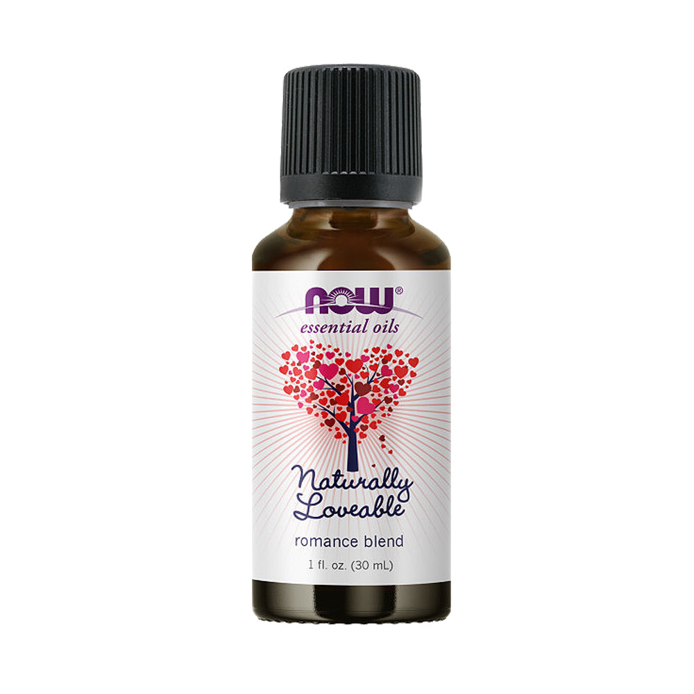 NOW Essential Oils, Naturally Loveable Oil Blend, Romantic Aromatherapy Scent, Vegan, Child Resistant Cap, 1-Ounce (30ml)