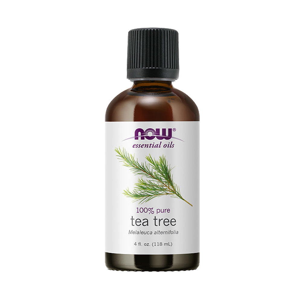 NOW Essential Oils, Tea Tree Oil, Cleansing Aromatherapy Scent, Steam Distilled, 100% Pure, Vegan, 4-Ounce (118ml)