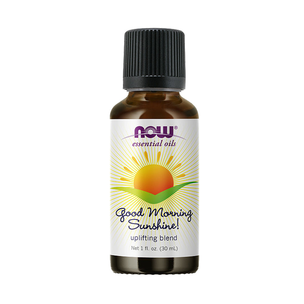 NOW Essential Oils, Good Morning Sunshine Aromatherapy Blend, Soothing Aromatherapy Scent, Blend of Pure Essential Oils, Vegan, Child Resistant Cap, 1-Ounce (30ml)