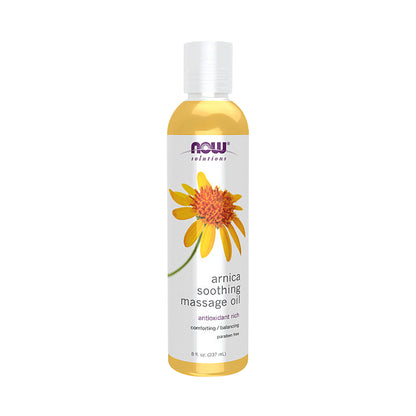 NOW Solutions, Arnica Relief Massage Oil, Therapeutic and Soothing on Sore, Achy Muscles, 8-Ounce (237 ml) - Bloom Concept Malaysia