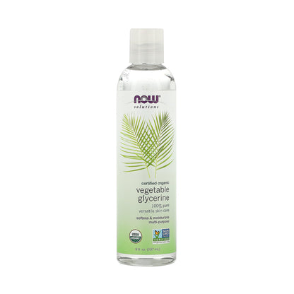 NOW Solutions, Organic Vegetable Glycerin Oil, 100% Pure, Softening and Moisturizing Multi-Purpose Skin Care, 8-Ounce (237ml) - Bloom Concept Malaysia