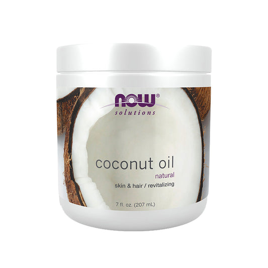 NOW Solutions, Coconut Oil, Naturally Revitalizing for Skin and Hair, Conditioning Moisturizer, 7-Ounce (207ml)