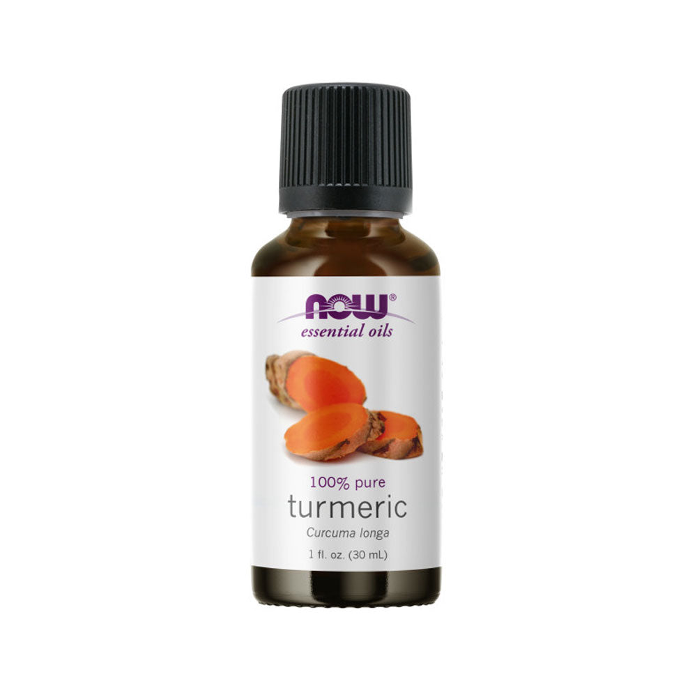 NOW Essential Oils, Turmeric Essential Oil, Soothing, Uplifting, Balancing, 100% Pure, Child-Resistant Cap, 1-Ounce (30ml)
