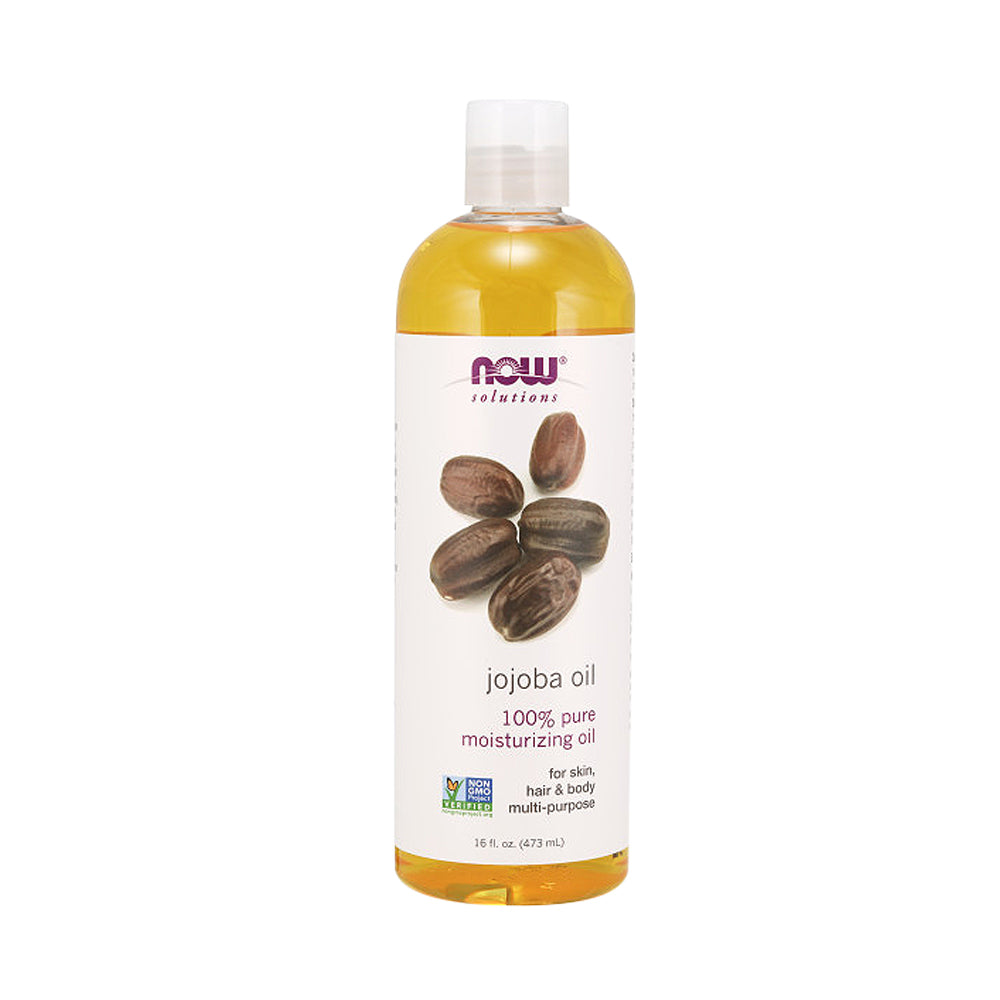 NOW Solutions, Jojoba Oil, 100% Pure Moisturizing, Multi-Purpose Oil for Face, Hair and Body, 16-Ounce (473 ml)