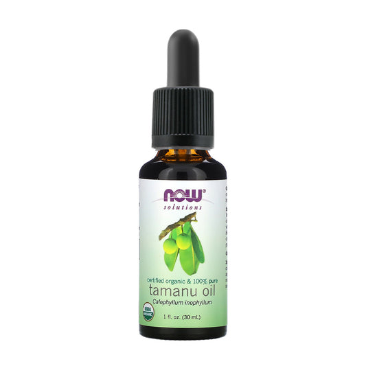 NOW Solutions, Organic Tamanu Oil, Certified Organic and 100% Pure, Promotes Hydration and Rejuvenation, 1-Ounce (30 ml)