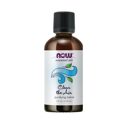 NOW Essential Oils, Clear the Air Oil Blend, Purifying Aromatherapy Scent, Blend of Pure Essential Oils, Steam Distilled, Vegan, Child Resistant Cap, 4-Ounce  (118ml) - Bloom Concept Malaysia
