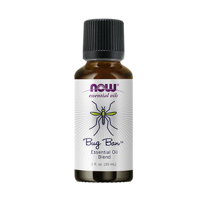 NOW Essential Oils, Bug Ban Blend, Bug-Repelling Essential Oil Blend for Inside and Outside Usage, Made with Pure Essential Oils, Vegan, Child Resistant Cap, 1-Ounce (30ml) - Bloom Concept Malaysia