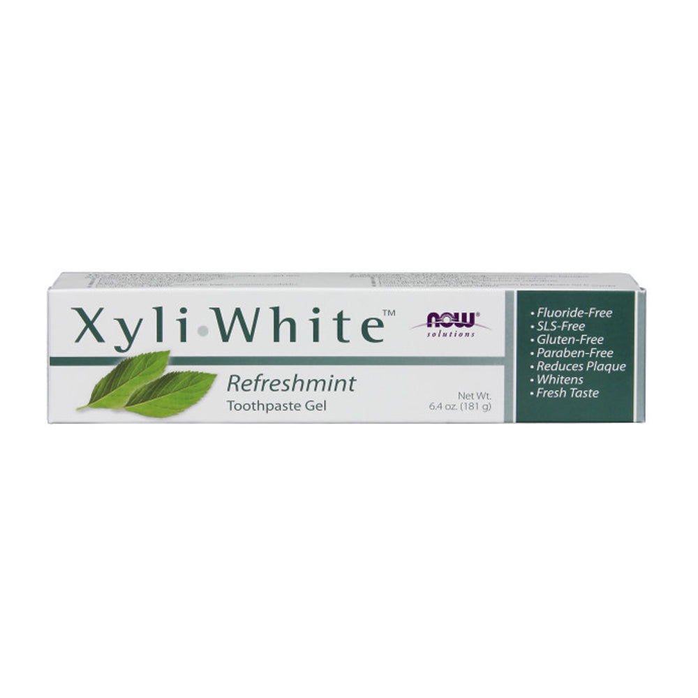 NOW Solutions, Xyliwhite Toothpaste Gel, Refreshmint, Cleanses and Whitens, Fresh Taste, 6.4-Ounce (181 g)