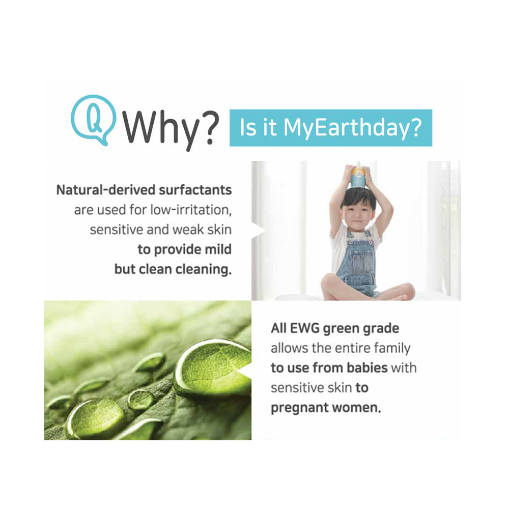 MyEarthday Shampoo 300ml + Body wash 300ml + Lotion 150ml formulated for Baby & Kids, Hypoallergenic, Soothing & Moisturizing