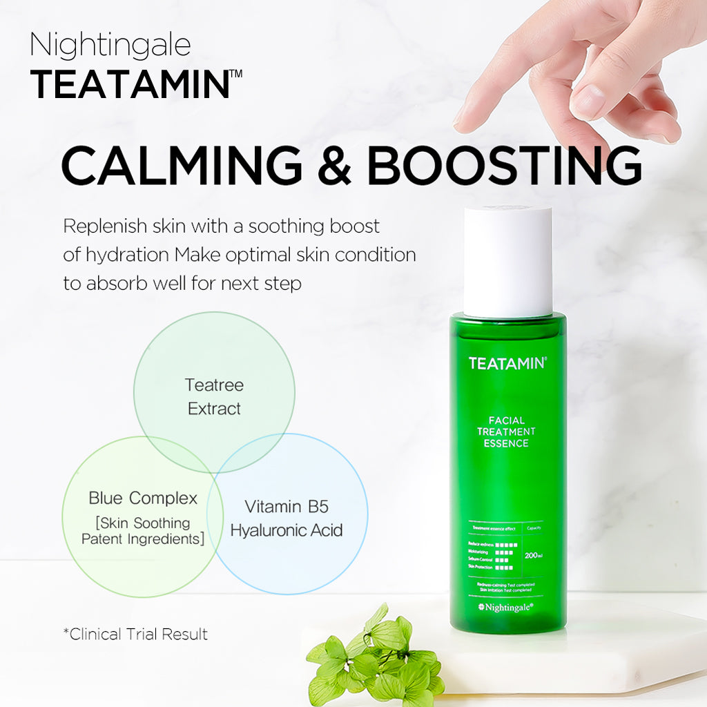 NIGHTINGALE Teatamin Facial Treatment Essence - 200ml for Radiant, Hydrated, and Youthful Skin