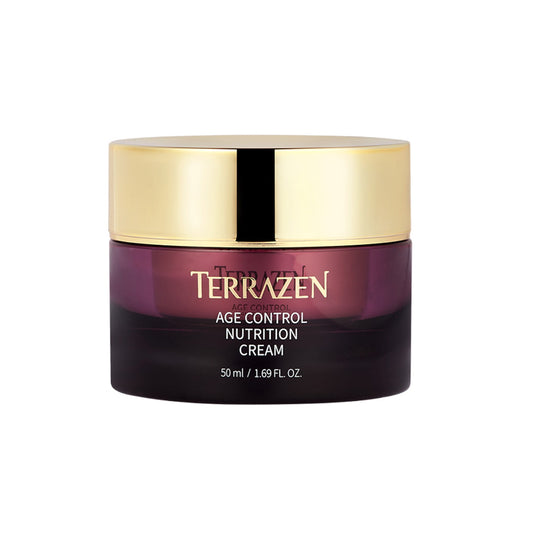 TERRAZEN Age Control Nutrition Cream: Wrinkle-Reducing Formula with Hyaluronic Acid, Plant Stem Cell, Real Protein, and Plant Squalane (50ml / 15ml)