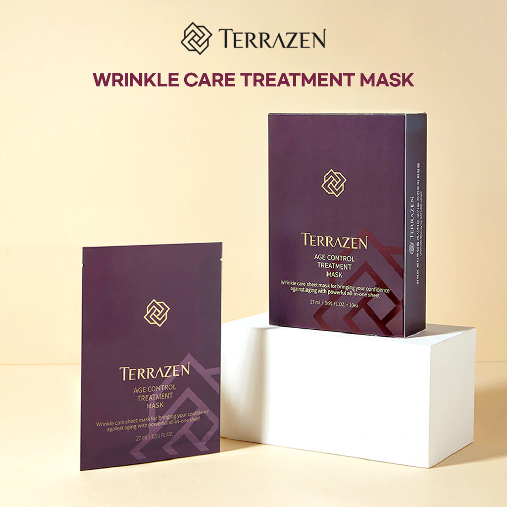 TERRAZEN Age Control Treatment Sheet Mask - 10 Pack, Anti-Aging, Firming, Lifting, Deep Moisturizing