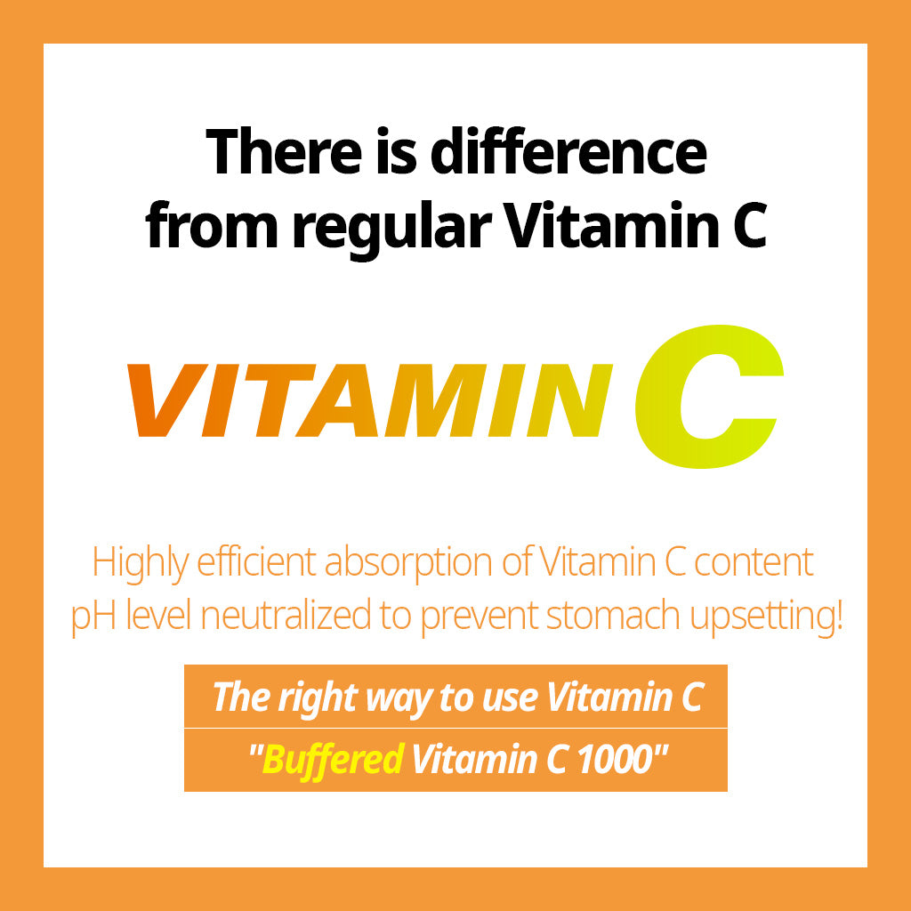 Dr. Elizabeth's Buffered Vitamin C-1000, 1,550mg x 60 tablets For Optimal Health