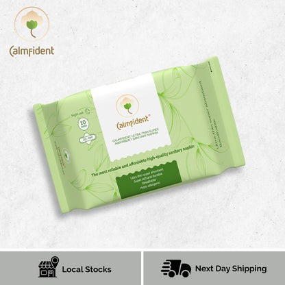 Calmfident Night Use *Ultra-Thin Super Absorbent* Sanitary Napkin Pads 285mm (10pcs)
