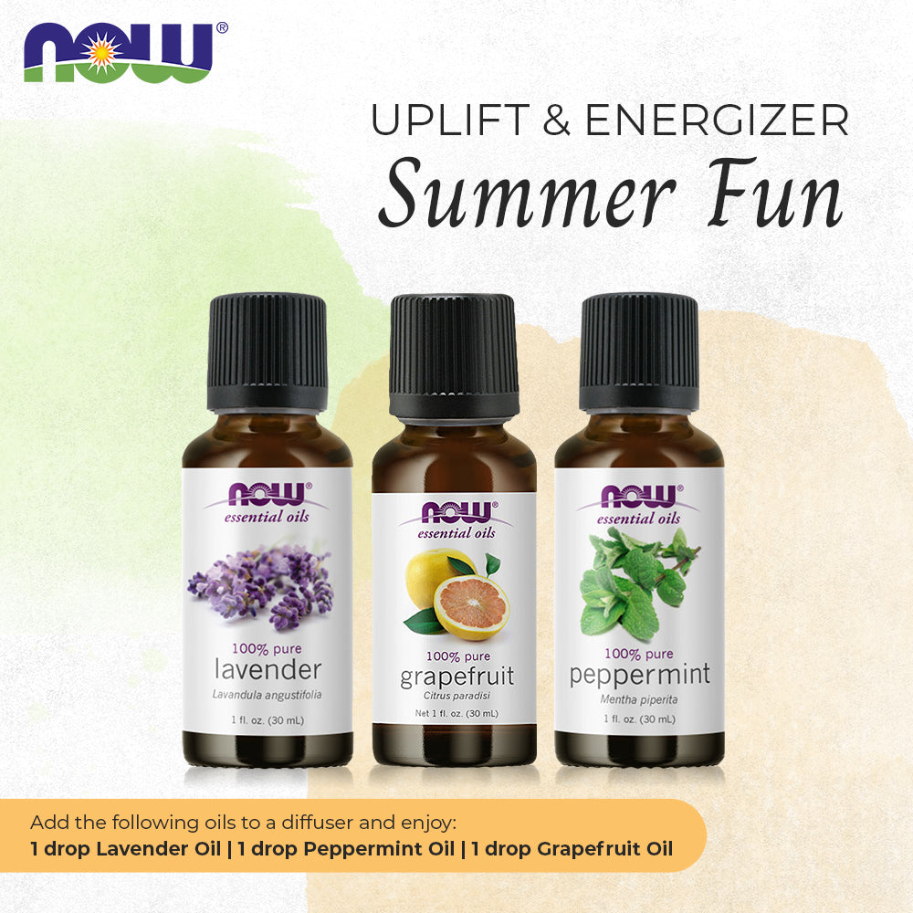 Now Essential Oils, 3 Variety of 30ml: Summer Fun - Lavender, Peppermint, Grapefruit
