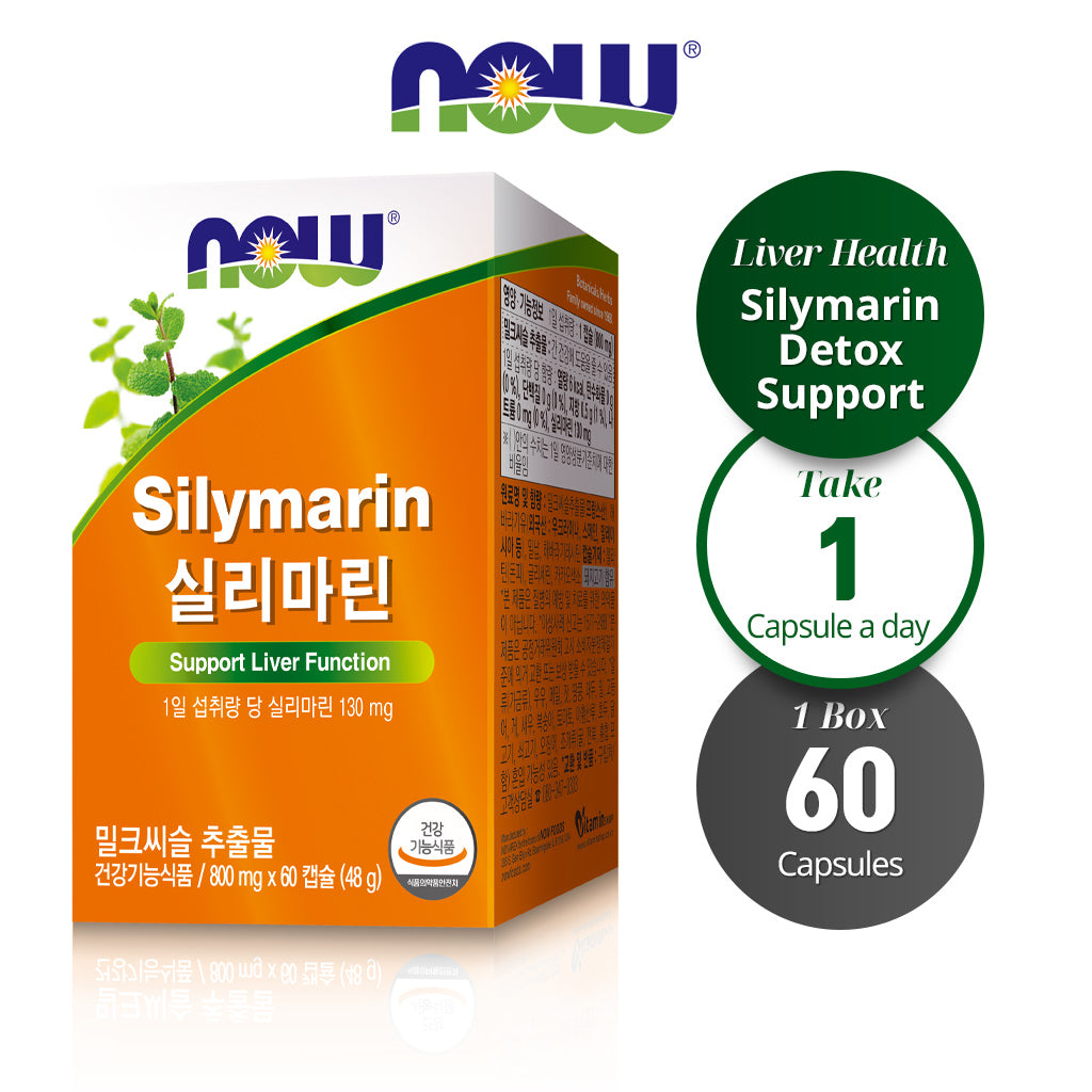 NOW FOODS Silymarin 800mg Milk Thistle Extract for Liver Health 60 Capsules