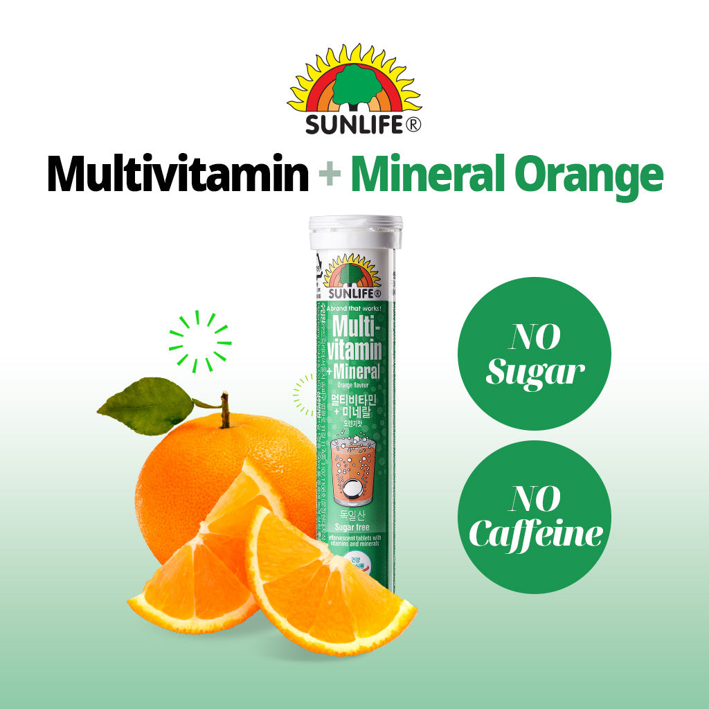 SUNLIFE Multi-Vitamins with Minerals Orange Flavored Effervescent Tablets 4500mg per Tablet
